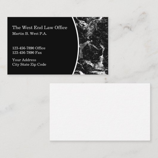 Carte De Visite Classe Law Office  (Devant / Derrière)