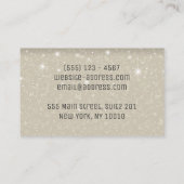 Carte De Visite Classé Moderne Luxe Étincelle parties scintillant (Dos)