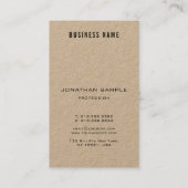 Carte De Visite Classé Monogram Premium Kraft Moderne Vertical Chi (Dos)