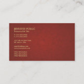 Carte De Visite Classé professionnel finition en perle ordinaire L (Dos)