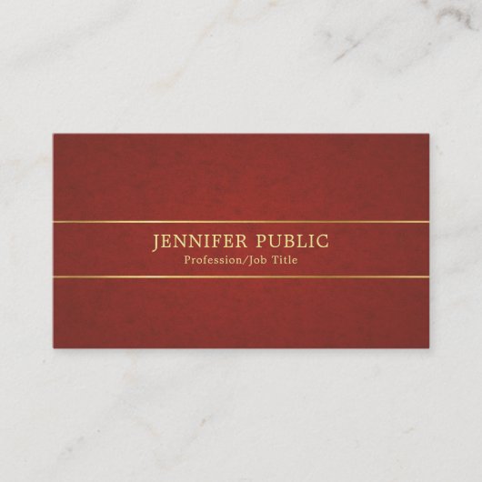 Carte De Visite Classé professionnel finition en perle ordinaire L (Devant)