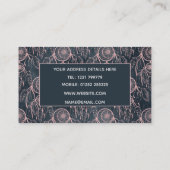 Carte De Visite Classé Rose Gold Dreamcatcher Grey Motif (Dos)