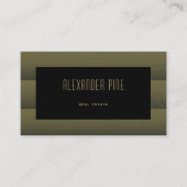 Carte De Visite Classé Simple Elegant Black Gold Professionnel (Devant)