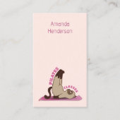 Carte De Visite Classes de Pilates Entraînement Kitty Cat (Devant)