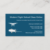 Carte De Visite Classes De Pilote D'Avion Et De Drone En Ligne (Devant)