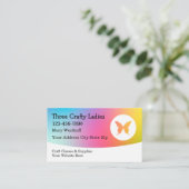Carte De Visite Classes Et Fournitures D'Artisanat (Debout devant)