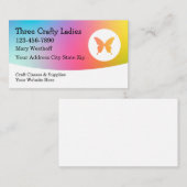 Carte De Visite Classes Et Fournitures D'Artisanat (Devant / Derrière)