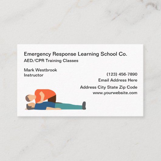 Carte De Visite Classes Médicales d'intervention d'urgence (Devant)