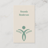Carte De Visite Classes Pilates Logo Vert Simple (Devant)