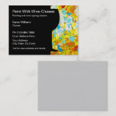 Carte De Visite Classes sirotantes de peinture et de vin (Devant / Derrière)