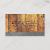 Carte De Visite Classeur | Bois et ardoise (Dos)