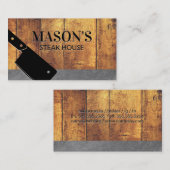 Carte De Visite Classeur | Bois et ardoise (Devant / Derrière)