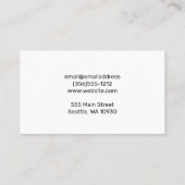 Carte De Visite Classeur de fermeture de boucher (Dos)