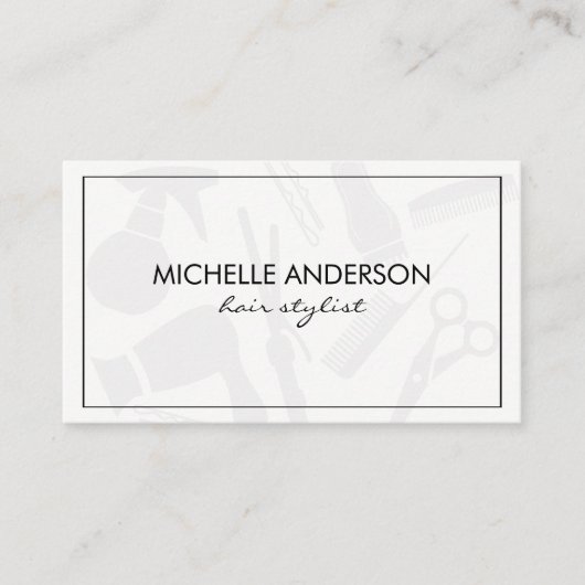 Carte De Visite Classic Border Hair Stylist (Devant)