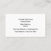 Carte De Visite Classic Car Automotive Theme Business Cards (Dos)