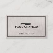 Carte De Visite Classic Chef Chef Cuisine Logo Restauration (Devant)