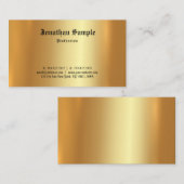 Carte De Visite Classic Classic Vieux Police Élégant Modèle Or (Devant / Derrière)