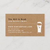 Carte De Visite Classic Country Pub Logo, Pub/Brasserie (Dos)