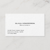 Carte De Visite Classic & Elegant Professionnel Épais Luxe Noir (Devant)