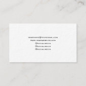 Carte De Visite Classic & Elegant Professionnel Épais Luxe Noir (Dos)