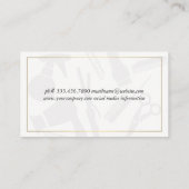 Carte De Visite Classic Gold Border Hair Stylist (Dos)
