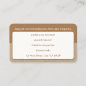 Carte De Visite Classic Job Seeker Kraft Papier Style 2 Couleur (Dos)