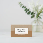 Carte De Visite Classic Job Seeker Kraft Papier Style 2 Couleur (Debout devant)