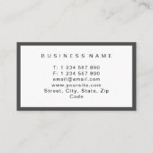 Carte De Visite Classic Law Lawyer Scales Logo Grey & White Bold (Dos)