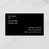 Carte De Visite Classic Luxury Automotive Noir Core (Dos)