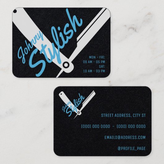 Carte De Visite Classic professional black out (Devant / Derrière)