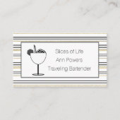 Carte De Visite Classic Professional Minimalist Bartender (Devant)