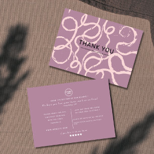Carte De Visite Classic Rose Abstrait forme logo personnalisé merc