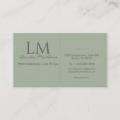 Carte De Visite Classic Sage Green QR Code Business Branding (Devant)