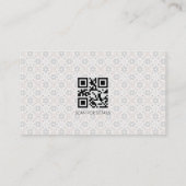 Carte De Visite Classic Spanish Tile Monogram QR Business Branding (Dos)