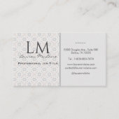 Carte De Visite Classic Spanish Tile Monogram QR Business Branding (Devant)