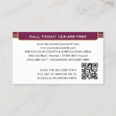 Carte De Visite Classic Style Mobile Notaire Public ID Plum Gold (Dos)