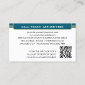 Carte De Visite Classic Style Mobile Notaire Public ID Turquoise G (Dos)