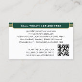 Carte De Visite Classic Style Mobile Notaire Public ID Vert Or (Dos)