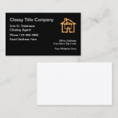 Carte De Visite Classic Title Company (Devant / Derrière)