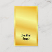 Carte De Visite Classic Vieux Style Texte Faux Or Élégant Modèle (Devant)