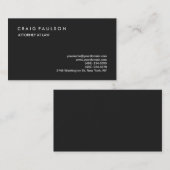 Carte De Visite Classical Elegant Plain Professional Grey (Devant / Derrière)