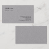 Carte De Visite Classical Elegant Plain Professional Premium Grey (Devant / Derrière)