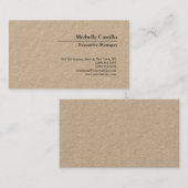 Carte De Visite Classical Professional Own Name Information Simple (Devant / Derrière)