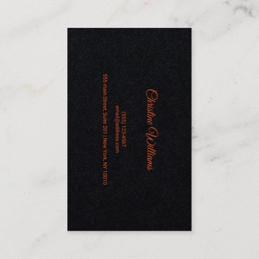 Carte De Visite Classical String Music Teacher Professional (Dos)