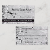 Carte de visite classieux de rendez-vous de salon (Devant / Derrière)