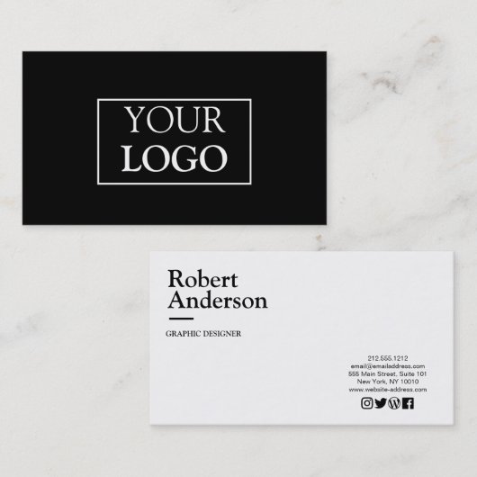 Carte de visite classique (Devant / Derrière)