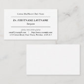 Carte de visite classique, ancienne (Devant / Derrière)