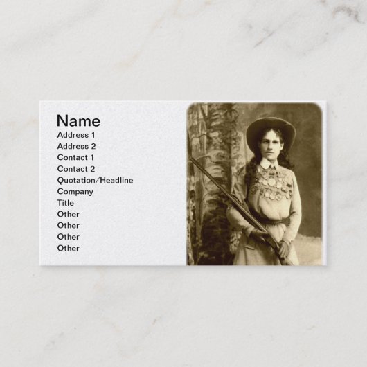 Carte De Visite Classique Annie Oakley (Devant)