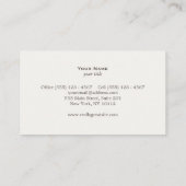 Carte de visite classique avocat balance justice (Dos)