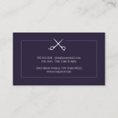 Carte De Visite Classique | Barber Shop | Découpe en cuir | Barre (Dos)